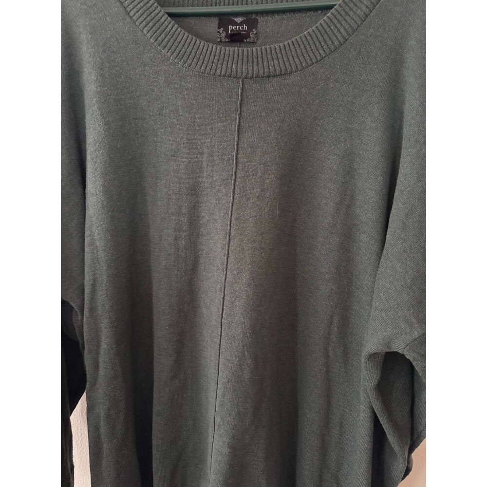Cozy Plus Size Boyfriend Sweater, Relaxed Oversized Cozy Knit Mosscore Forest - Picture 3 of 14